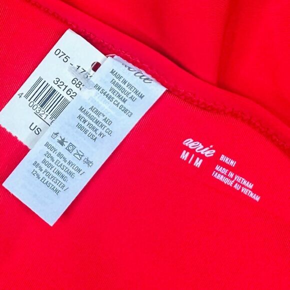 aerie Red Bikini Bottoms - Size Medium - Picture 3 of 4